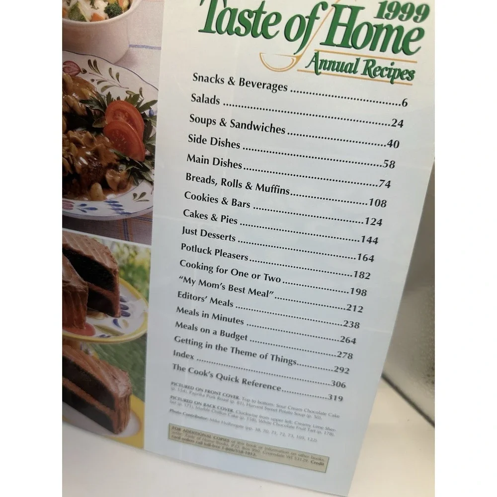 1999 Taste of Home Annual Recipes - Hardcover By Julie Schnittka Very Good